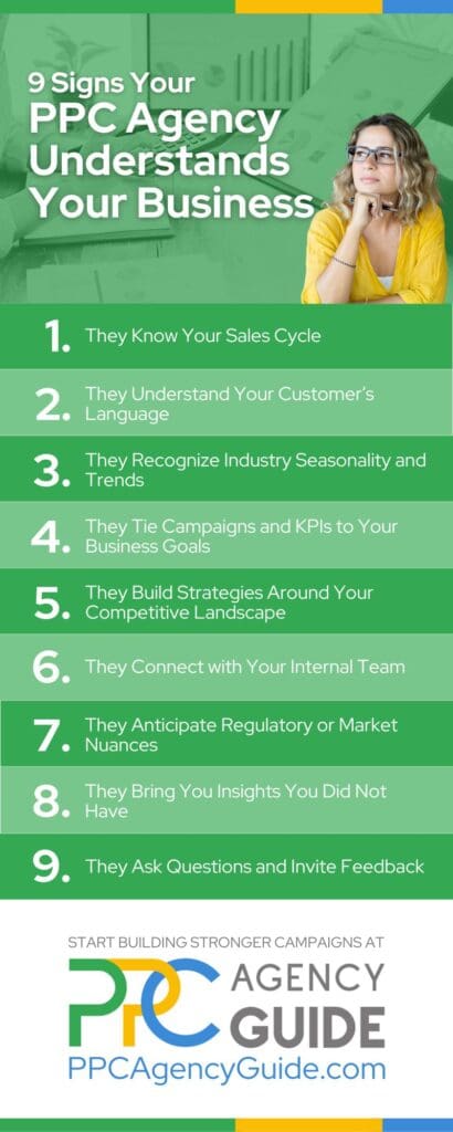 Infographic - 9 Signs Your PPC Agency Understands Your Business