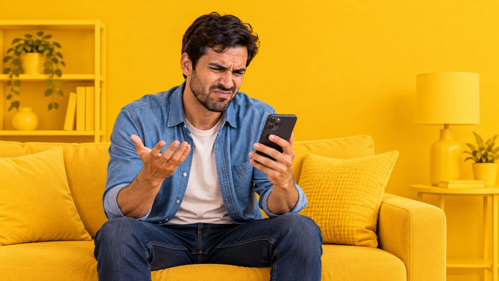 Do AI-Generated Ads Actually Work? - Man looking confused at his phone